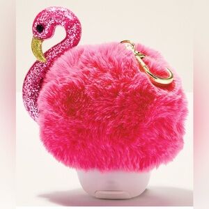 Bath and body works Flamingo Pom hand sanitizer holder